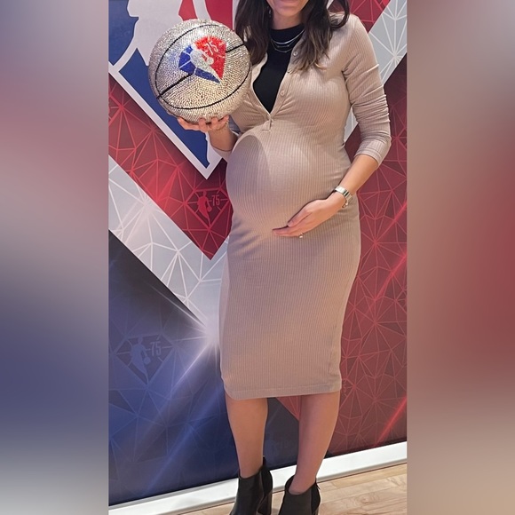 Silk Ribbed Enza Costa Midi Dress - Picture 2 of 4